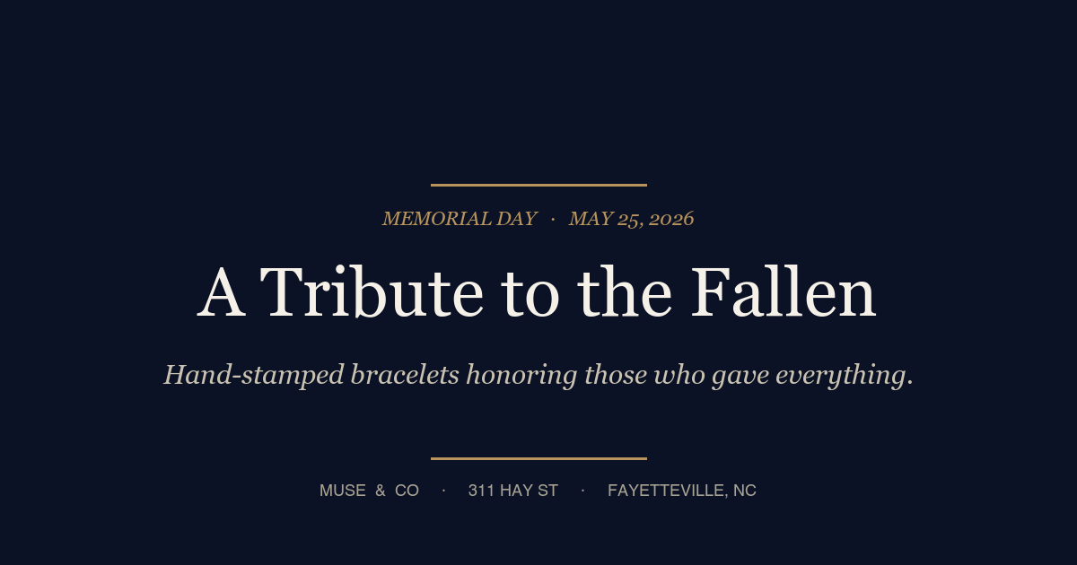 Memorial Day Bracelets — A Tribute to the Fallen at Muse & Co.